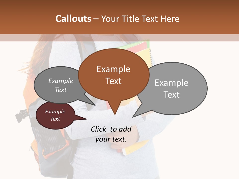 Teenager College Lady PowerPoint Template