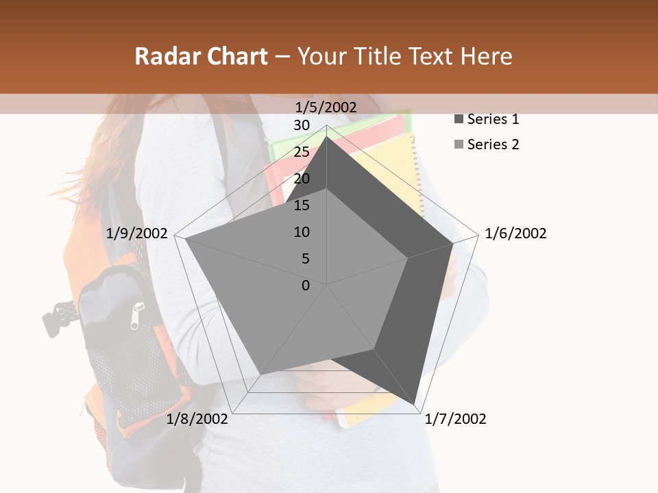 Teenager College Lady PowerPoint Template