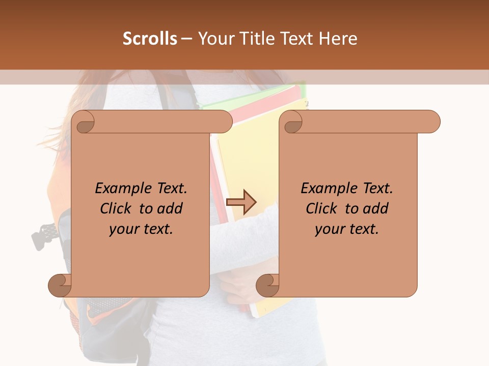 Teenager College Lady PowerPoint Template