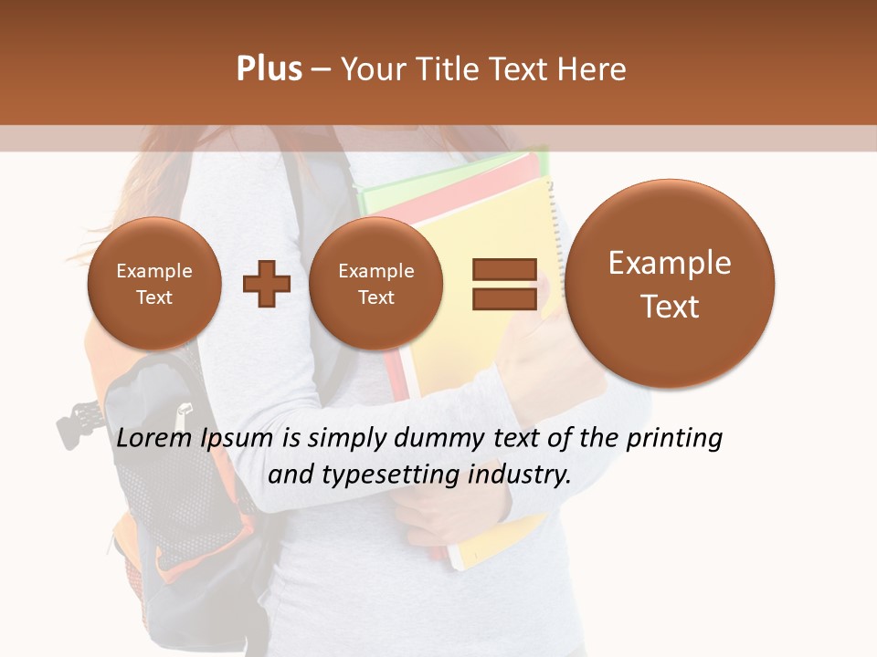 Teenager College Lady PowerPoint Template