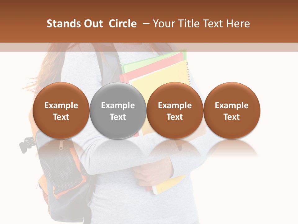 Teenager College Lady PowerPoint Template