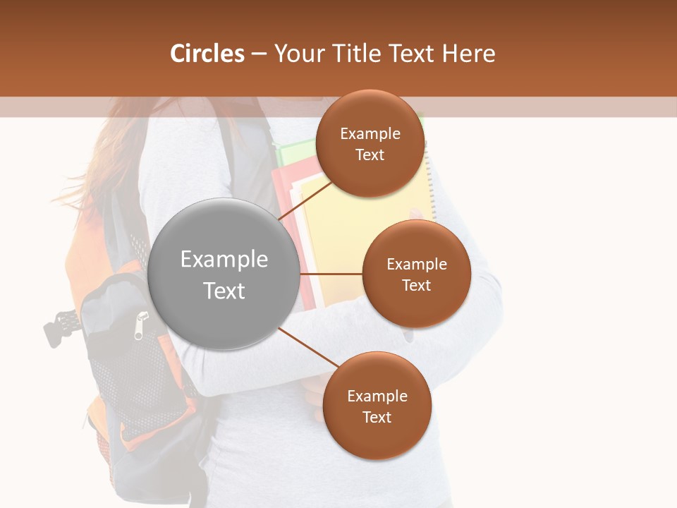 Teenager College Lady PowerPoint Template