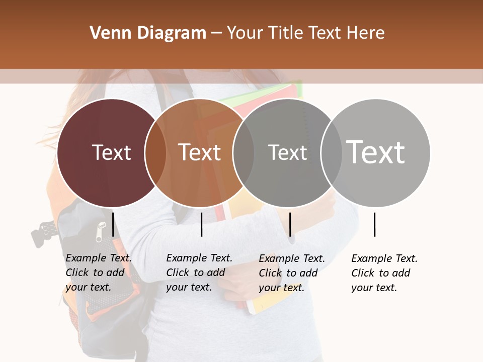 Teenager College Lady PowerPoint Template