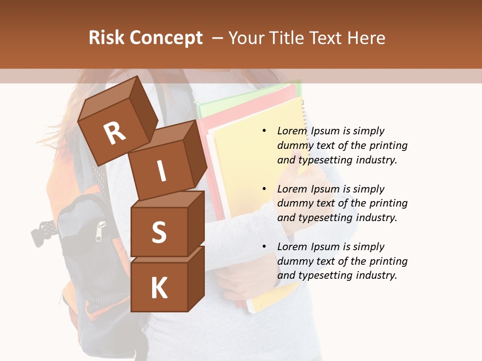 Teenager College Lady PowerPoint Template