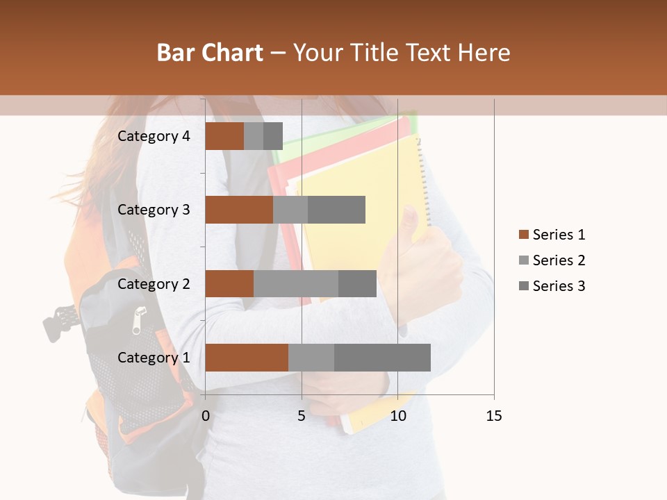 Teenager College Lady PowerPoint Template