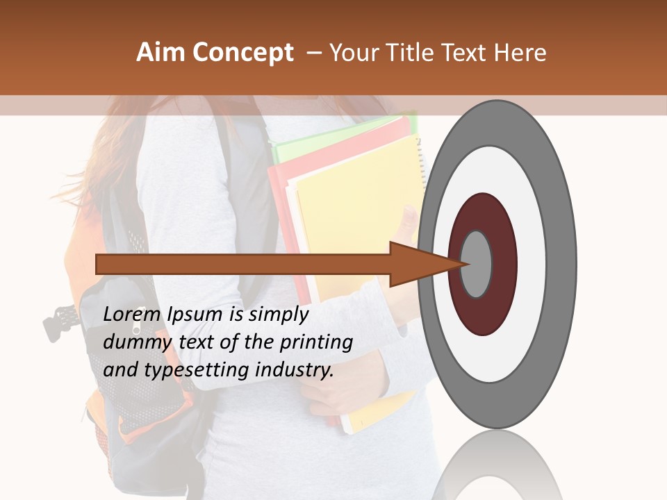 Teenager College Lady PowerPoint Template