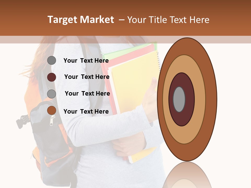 Teenager College Lady PowerPoint Template