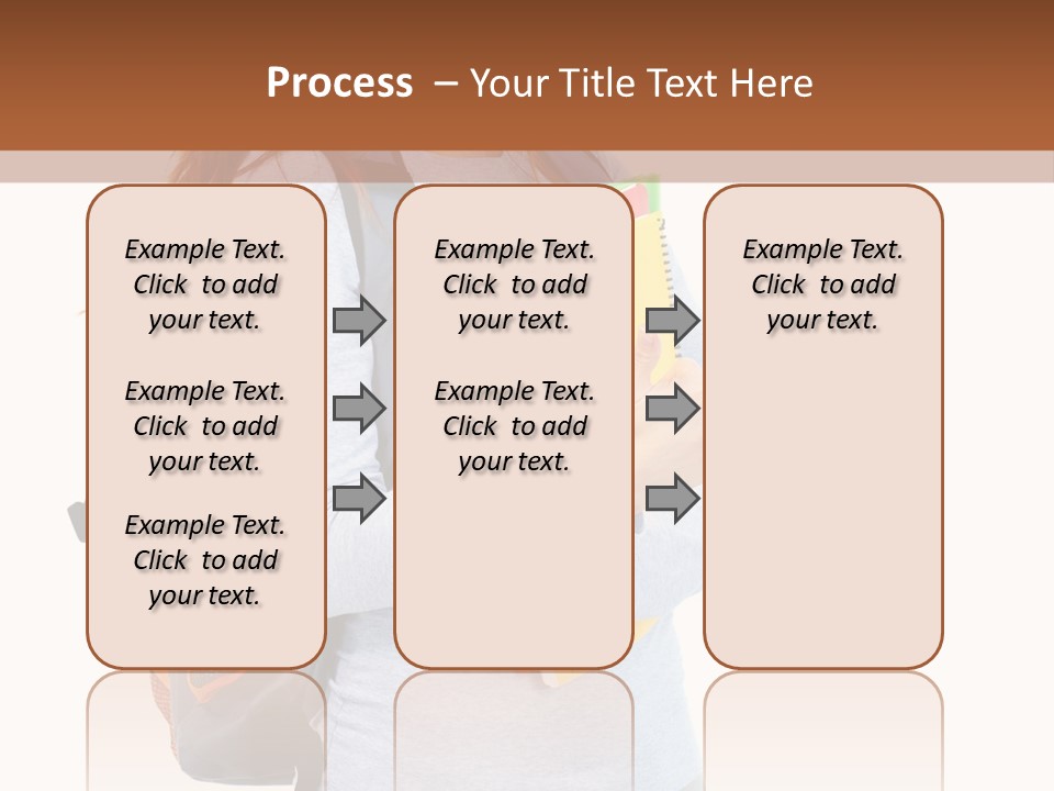 Teenager College Lady PowerPoint Template