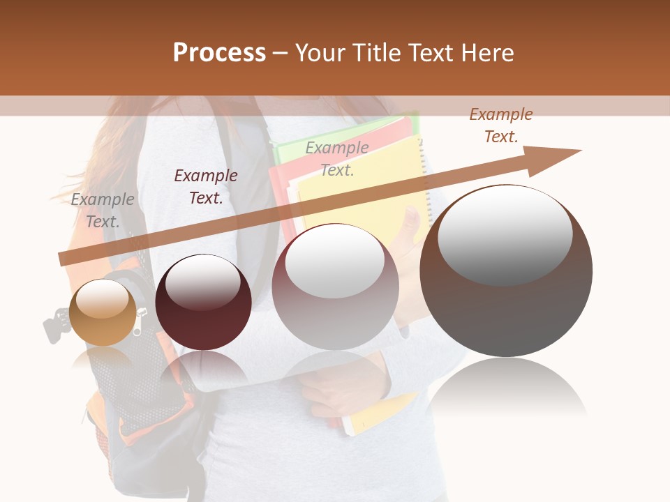 Teenager College Lady PowerPoint Template