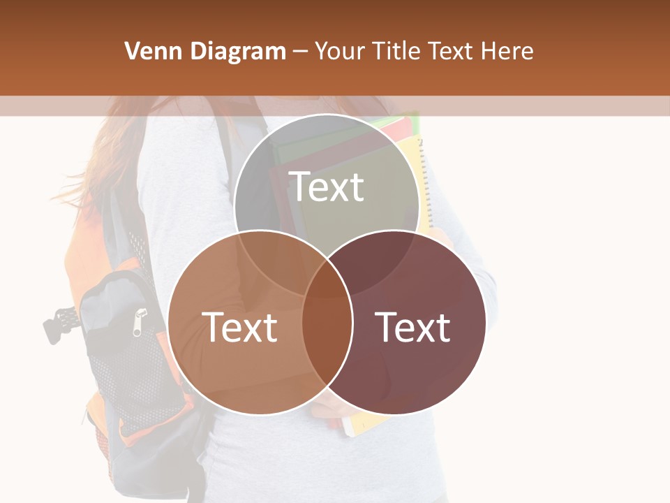 Teenager College Lady PowerPoint Template