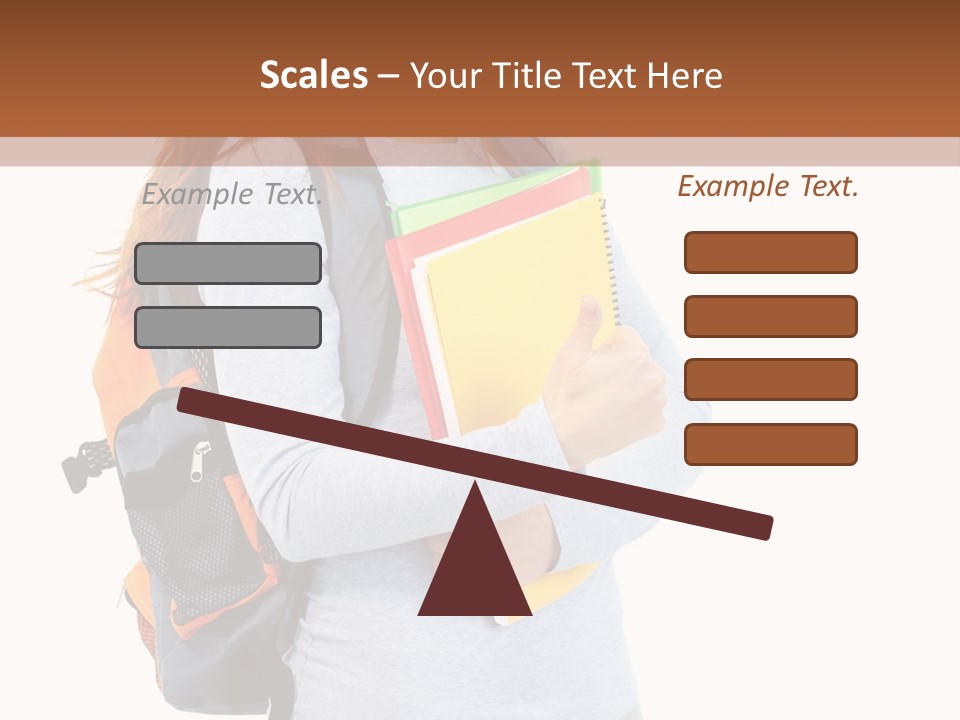 Teenager College Lady PowerPoint Template