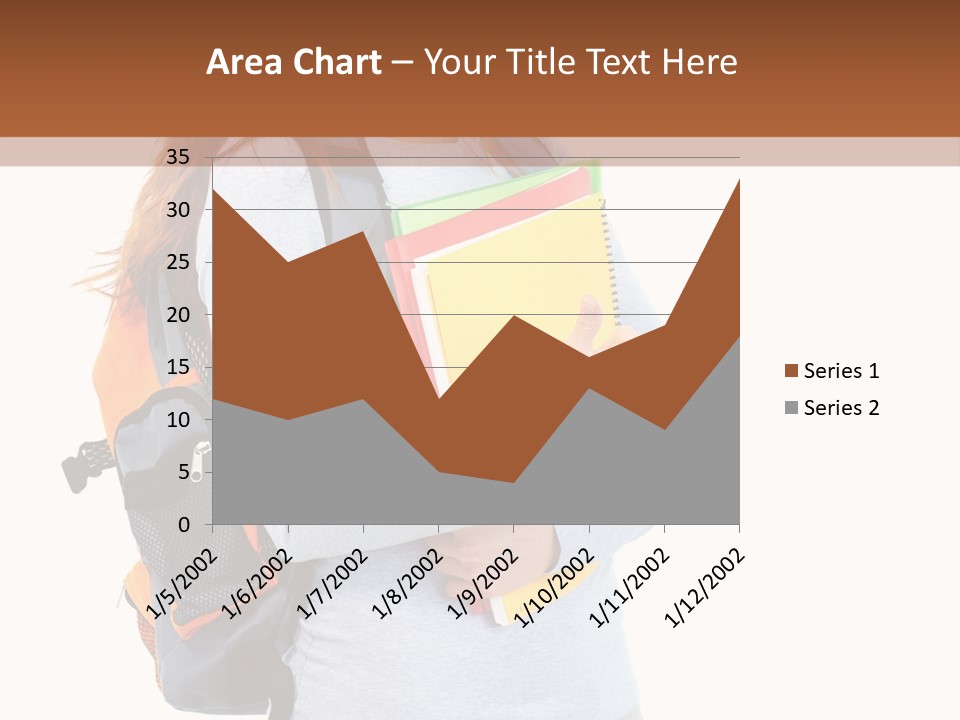 Teenager College Lady PowerPoint Template
