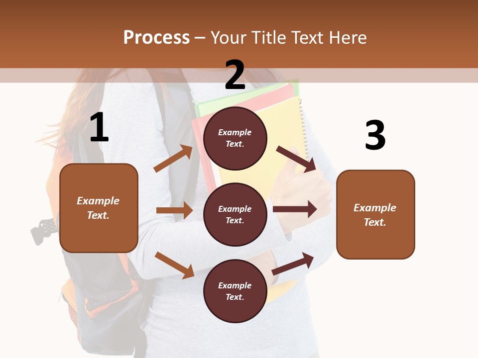 Teenager College Lady PowerPoint Template
