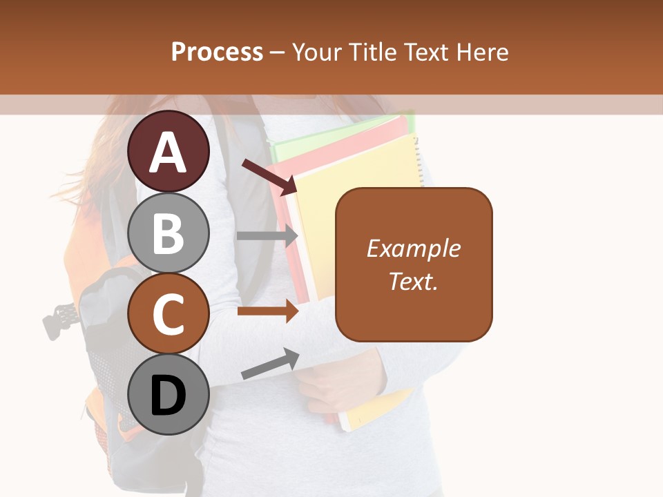 Teenager College Lady PowerPoint Template