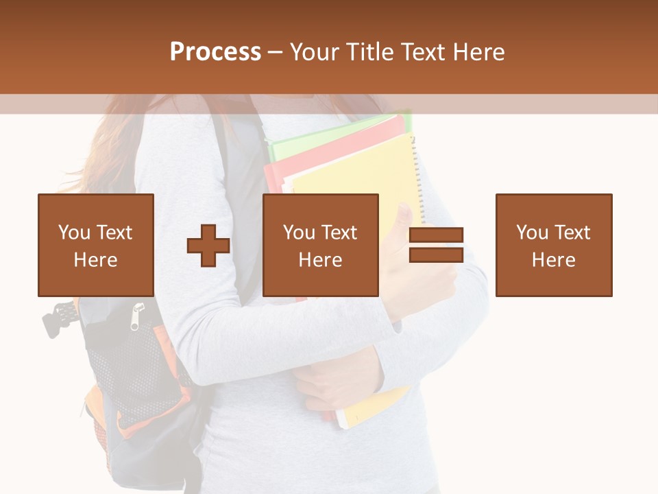 Teenager College Lady PowerPoint Template