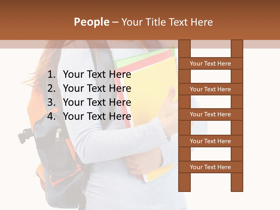 Teenager College Lady PowerPoint Template