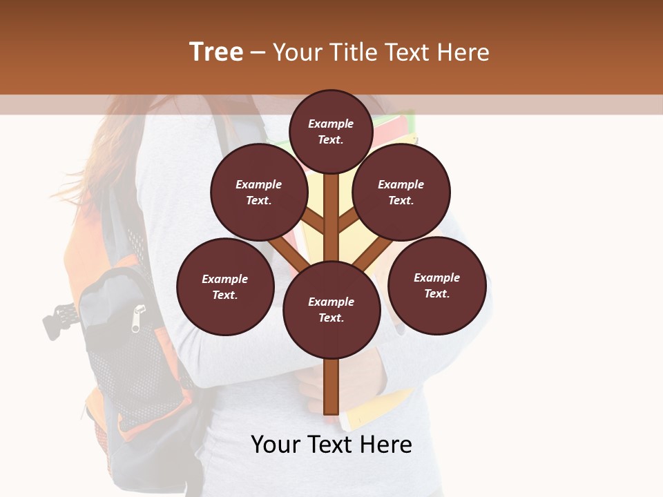 Teenager College Lady PowerPoint Template