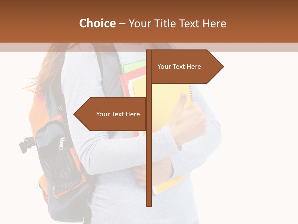 Teenager College Lady PowerPoint Template