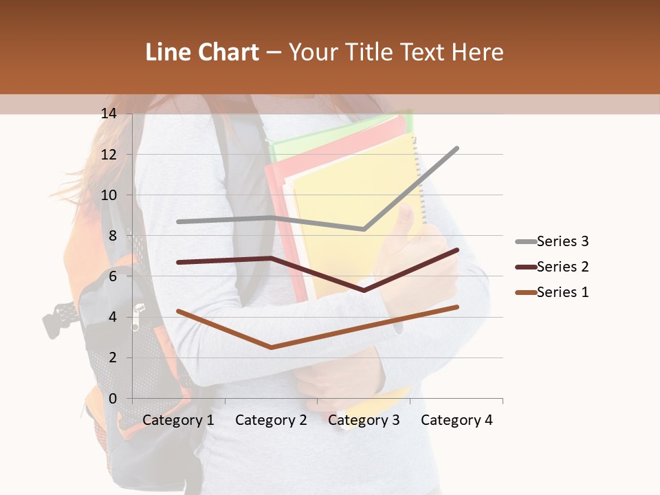 Teenager College Lady PowerPoint Template