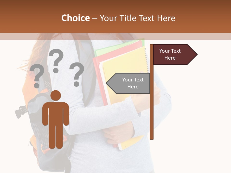 Teenager College Lady PowerPoint Template