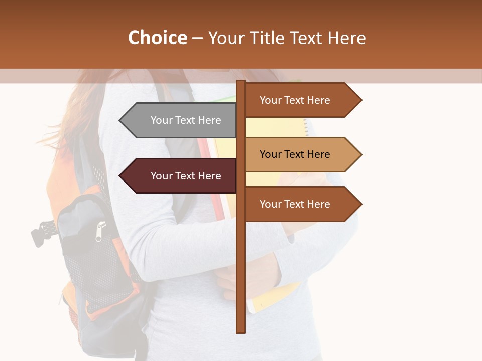 Teenager College Lady PowerPoint Template