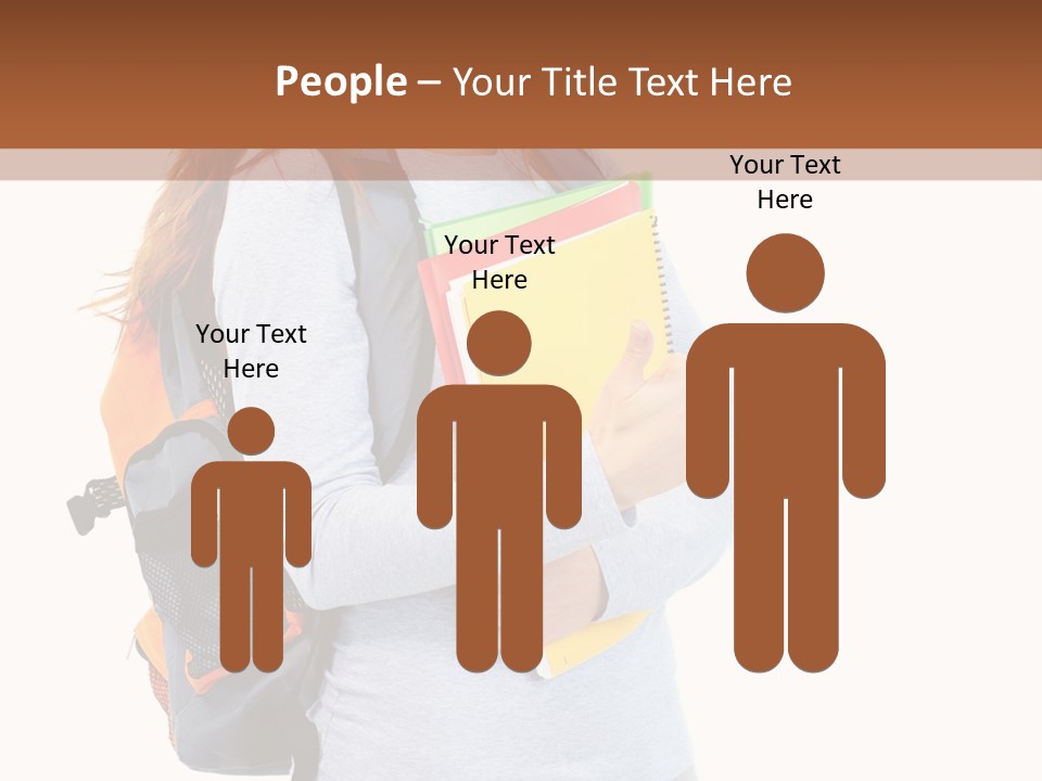 Teenager College Lady PowerPoint Template