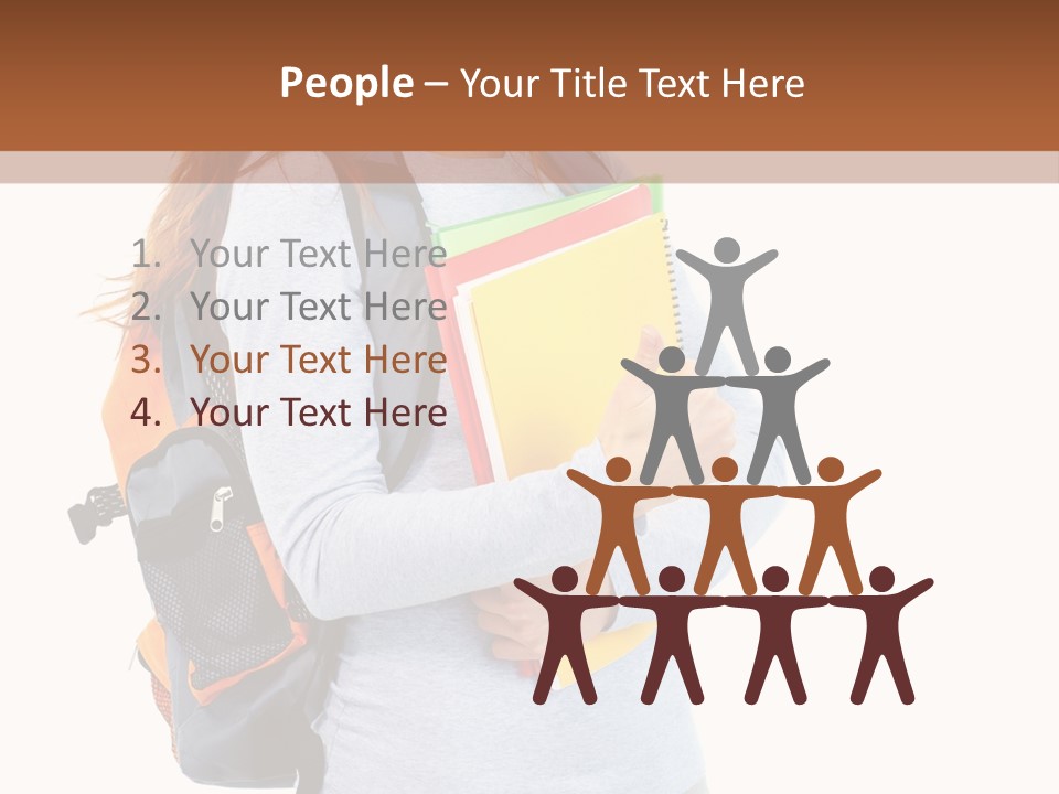 Teenager College Lady PowerPoint Template