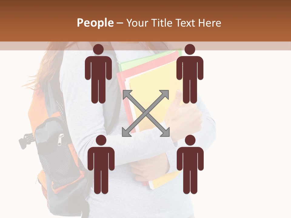 Teenager College Lady PowerPoint Template