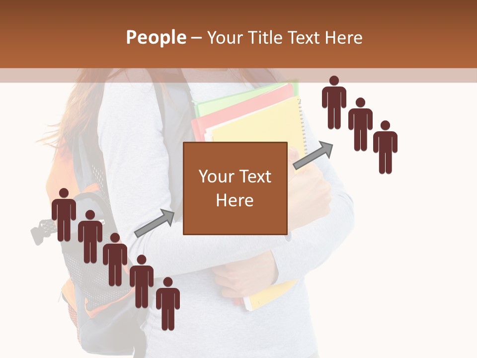 Teenager College Lady PowerPoint Template