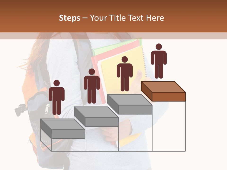 Teenager College Lady PowerPoint Template