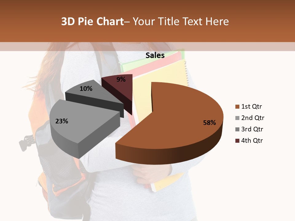 Teenager College Lady PowerPoint Template