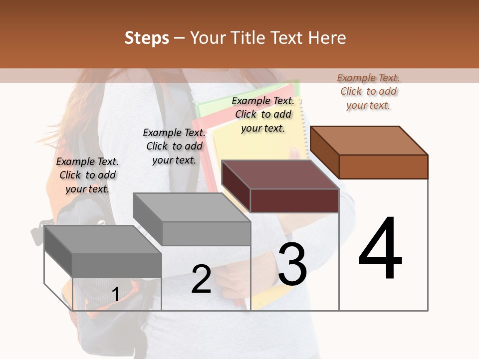 Teenager College Lady PowerPoint Template