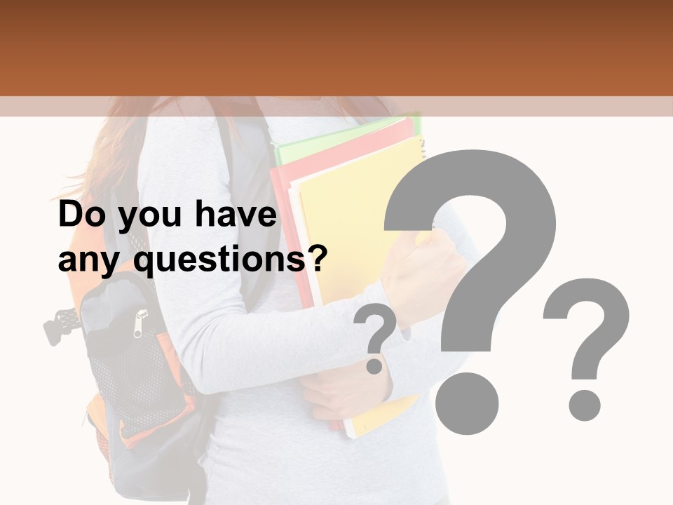 Teenager College Lady PowerPoint Template