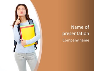 Young People Female PowerPoint Template