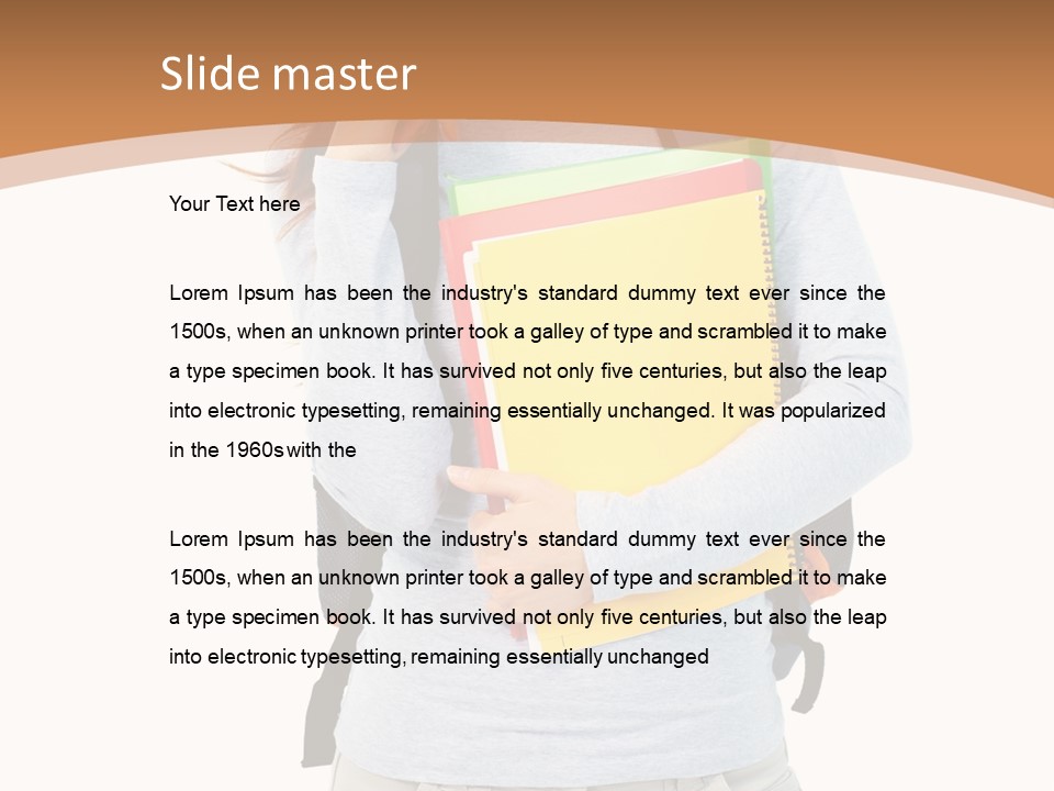 Young People Female PowerPoint Template