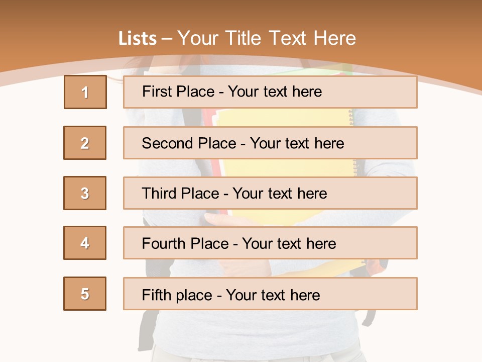 Young People Female PowerPoint Template