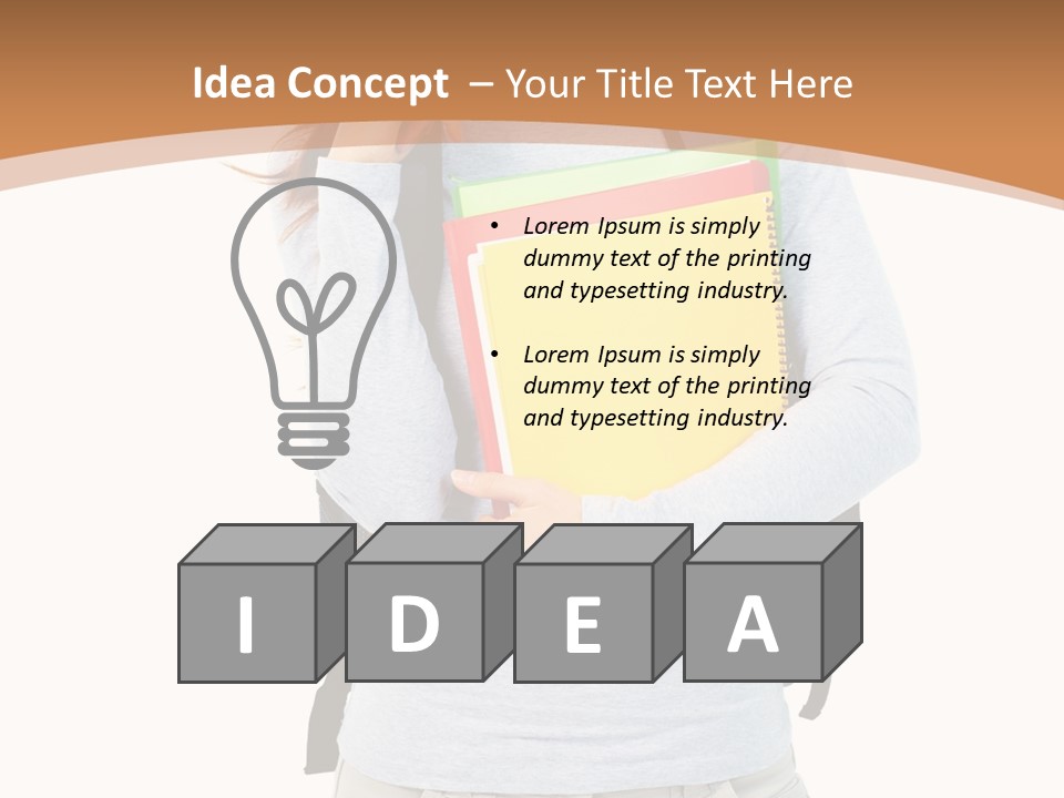 Young People Female PowerPoint Template