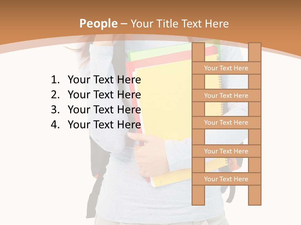 Young People Female PowerPoint Template