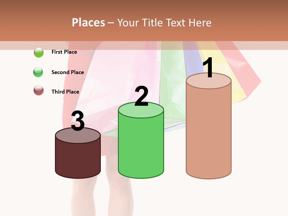 Smiling Purchaser Red PowerPoint Template