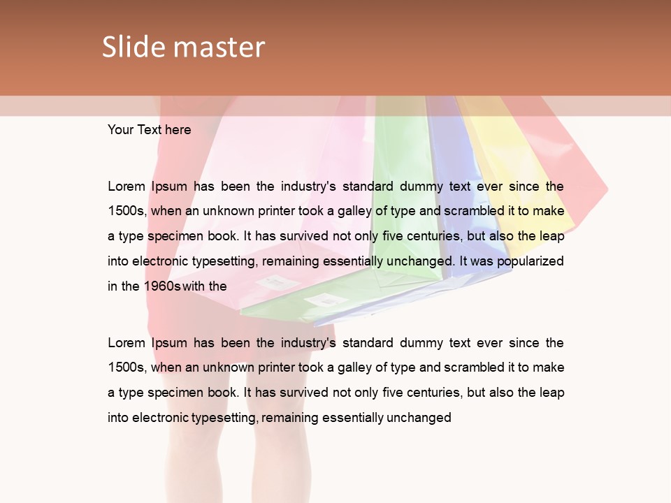 Smiling Purchaser Red PowerPoint Template