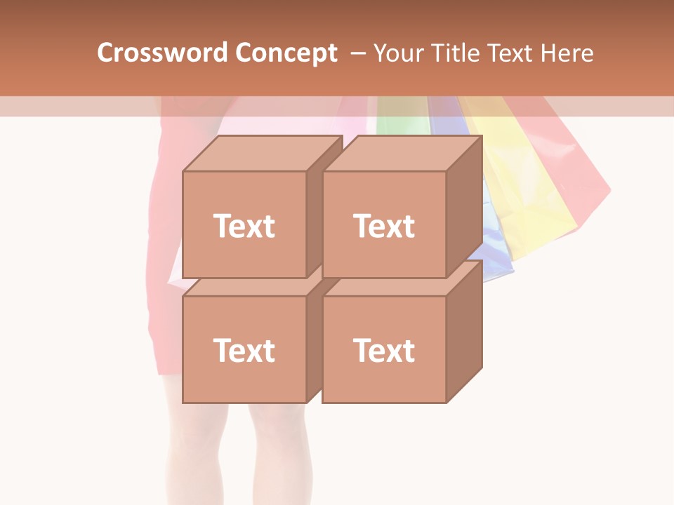 Smiling Purchaser Red PowerPoint Template