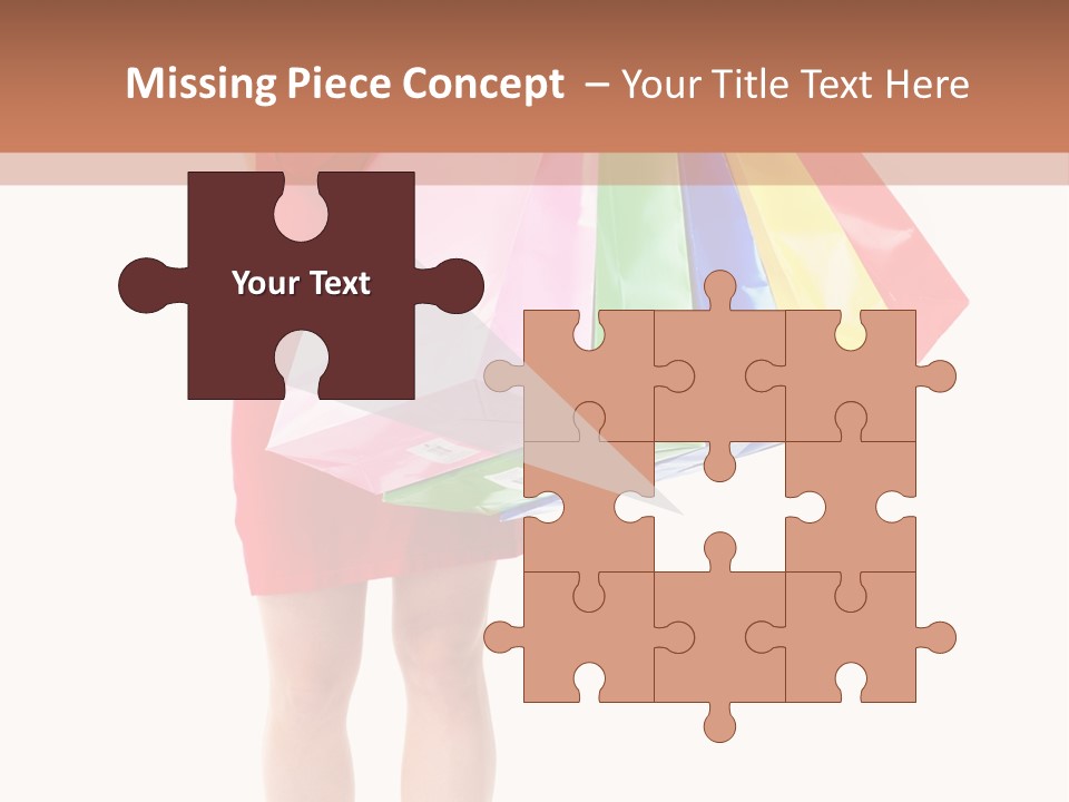 Smiling Purchaser Red PowerPoint Template