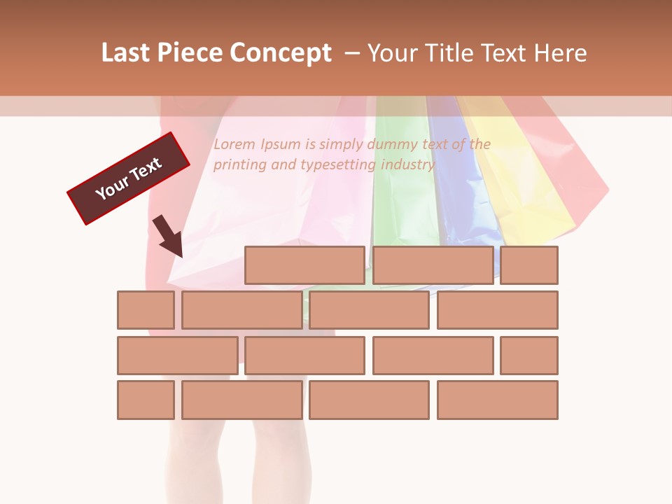 Smiling Purchaser Red PowerPoint Template