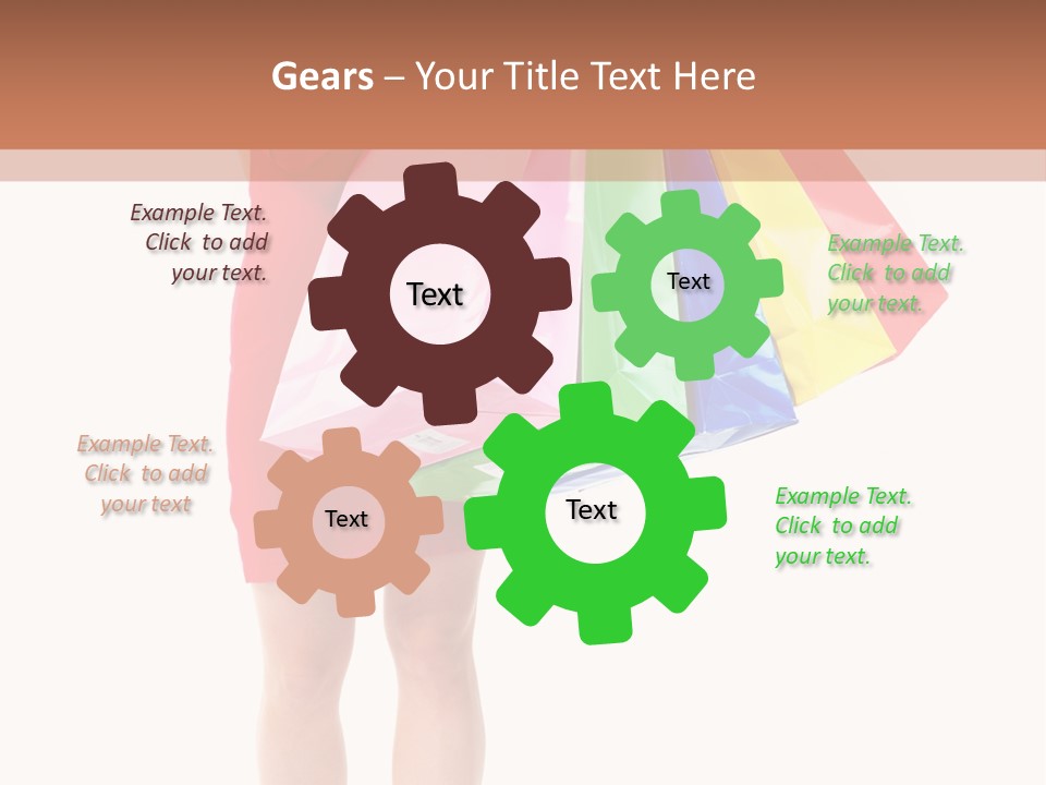 Smiling Purchaser Red PowerPoint Template