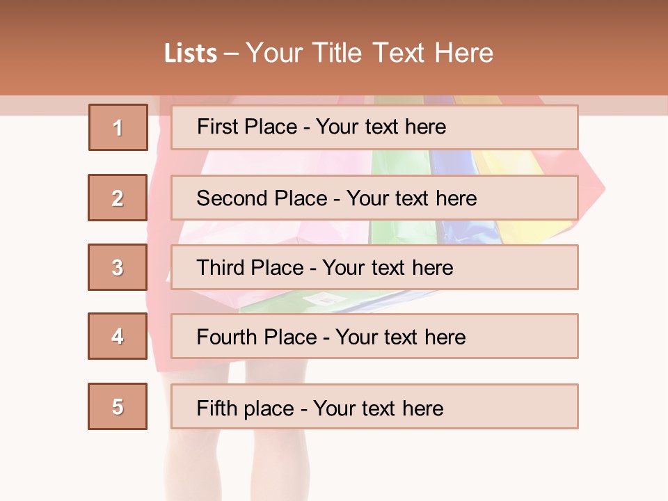 Smiling Purchaser Red PowerPoint Template