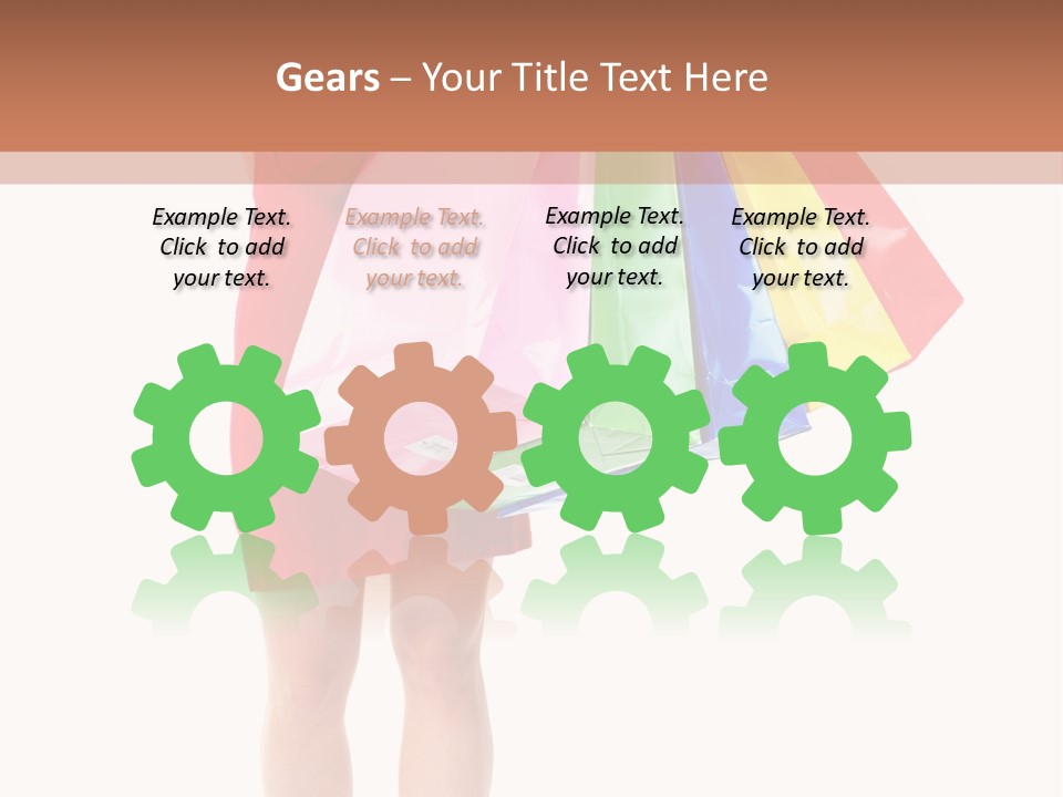 Smiling Purchaser Red PowerPoint Template