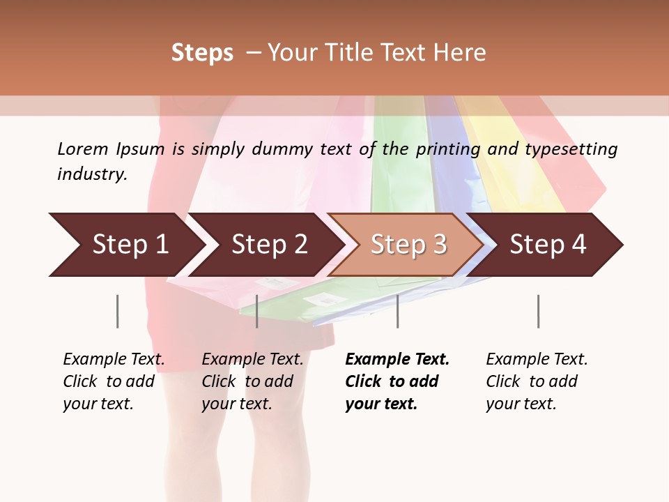 Smiling Purchaser Red PowerPoint Template