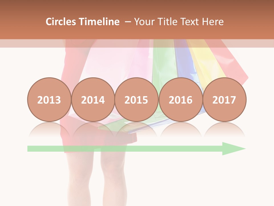 Smiling Purchaser Red PowerPoint Template