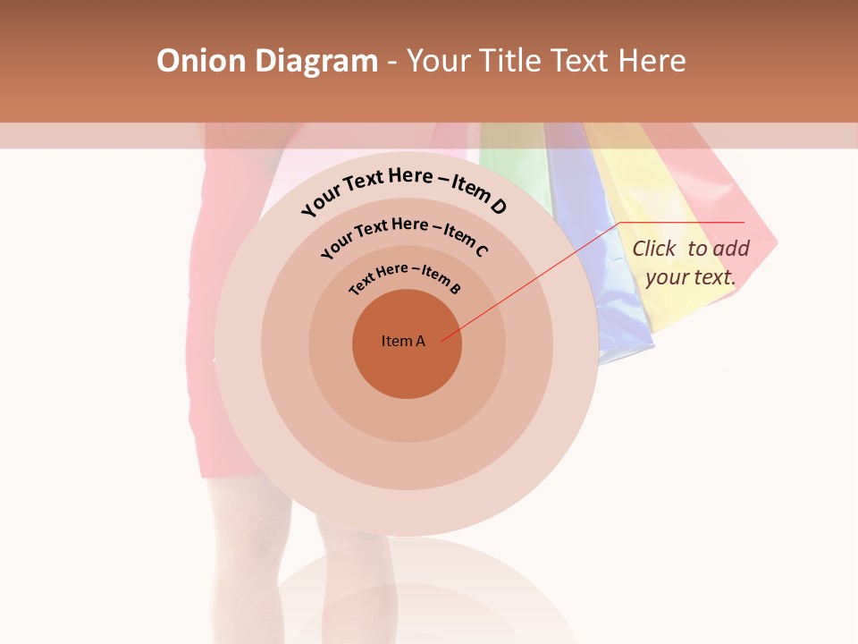 Smiling Purchaser Red PowerPoint Template