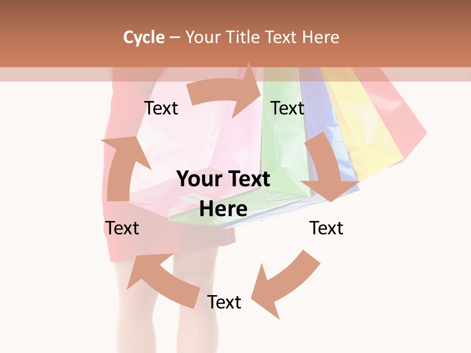 Smiling Purchaser Red PowerPoint Template